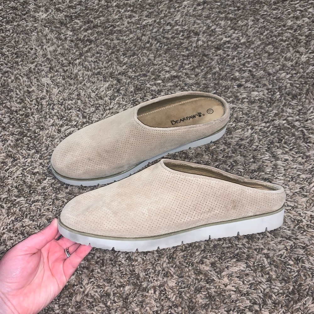 Bearpaw Tan Suede Slip On Boot Slippers Size 10